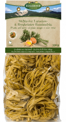 Eggerhof Latschen & Bergkräuter Bandnudeln aus Südtirol Eggerhof Latschen & Bergkräuter Bandnudeln aus Südtirol