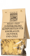 Knoblauch, Oliven und Chili Komposition Casale Paradiso 100g
