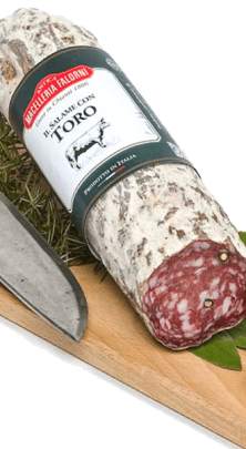Salame Toro Macelleria Falorni - Salami mit Stier Salame Toro Macelleria Falorni - Salami mit Stier