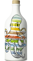 Antico Frantoio Muraglia Keramikflasche Extra Natives Olivenöl im Tonkrug POP ART "Polpo" 500ml