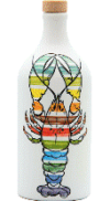 Antico Frantoio Muraglia Keramikflasche Extra Natives Olivenöl im Tonkrug POP ART "Aragosta" 500ml