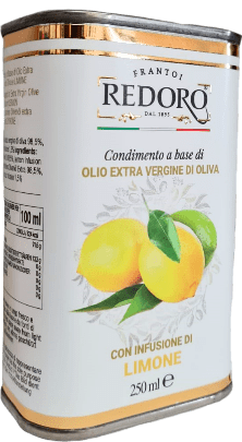 Frantoi Redoro Condimento a base di Olio Extra Vergine con Limone - mit Zitrone Frantoi Redoro Condimento a base di Olio Extra Vergine con Limone - mit Zitrone