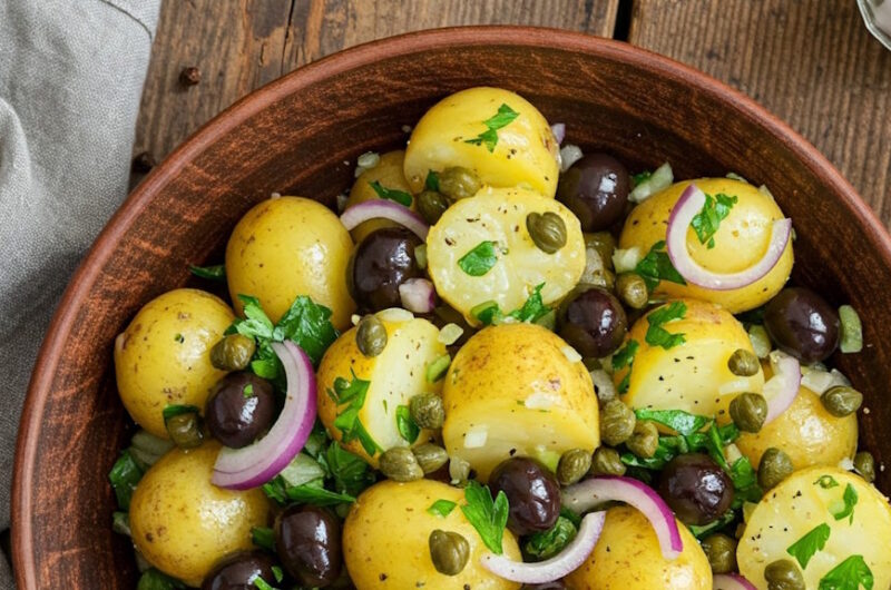Italienischer Kartoffelsalat mit Olivenöl (das beste Rezept)