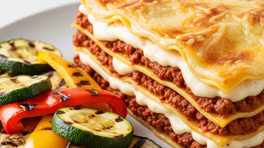 Was passt zu Lasagne? Die besten Beilagen aus Italien Lasagne mit Grillgemüse als Beilage