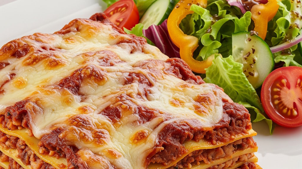 Was passt zu Lasagne? Die besten Beilagen aus Italien Lasagne mit Insalata Mista als Beilage