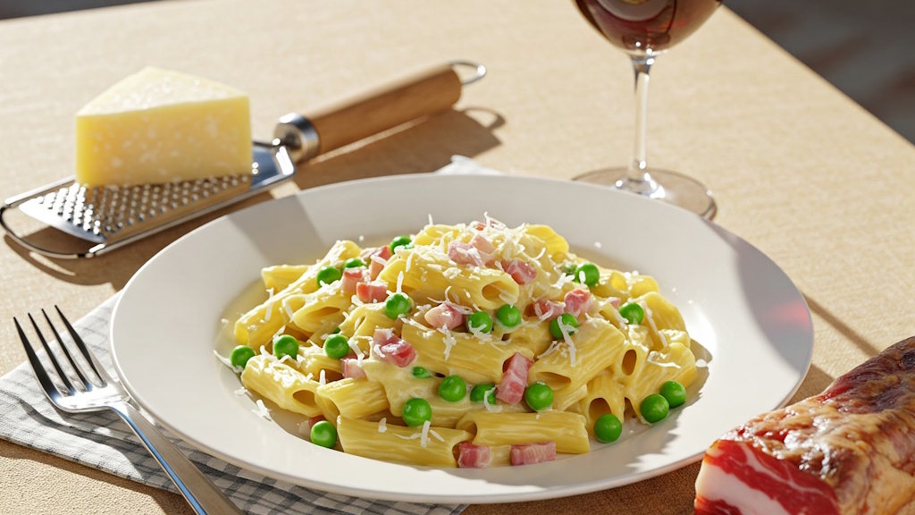 Pasta Piselli e Pancetta – Das klassisch italienische Rezept Pasta Piselli e Pancetta