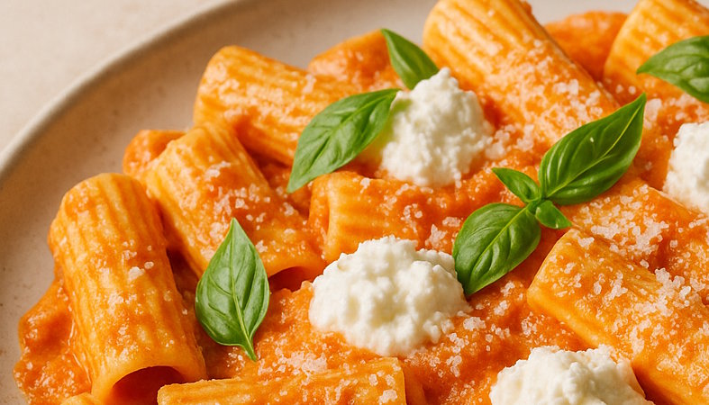Pasta alla Ricotta – cremig, leicht und typisch italienisch Pasta alla Ricotta mit frischem Basilikum