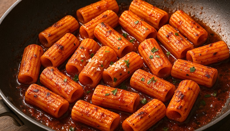 Rigatoni Saltati al Pomodoro in Padella
