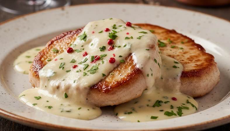Scaloppine Gorgonzola zartes Kalbsfleisch mit Gorgonzola
