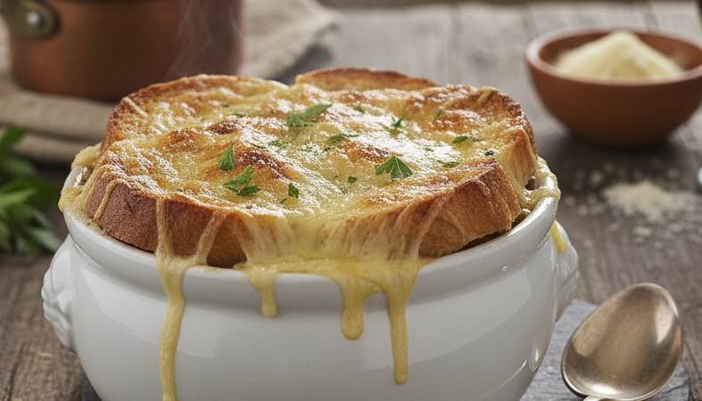 Zuppa di Gallura – Sardischer Brotauflauf mit Käse und kräftiger Fleischbrühe Zuppa di Gallura ein herzhaftes Gericht