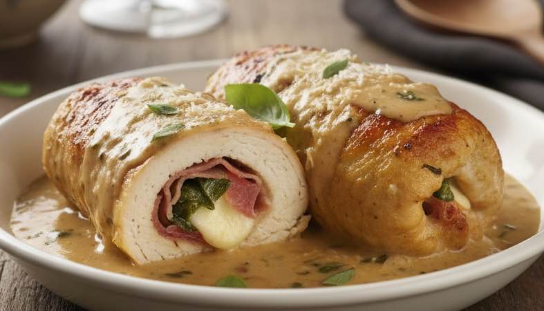 Involtini di Pollo – Zarte Hähnchenröllchen mit italienischer Füllung Involtini di Pollo gefüllte Hähnchenröllchen