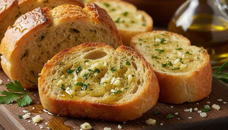 Aromatisches Knoblauchbrot mit Olivenöl – Italienischer Genuss für zu Hause Knoblauchbrot mit Olivenöl selber gemacht