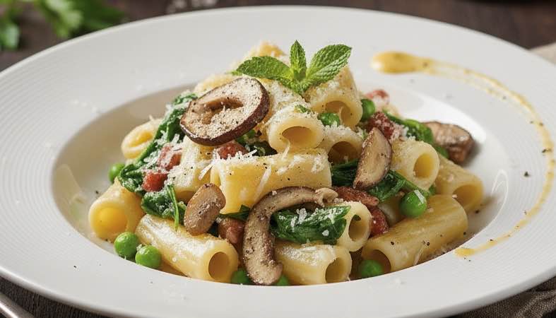 Pasta alla Pecorara – Rustikale italienische Pasta mit Pecorino Pasta alla Pecorara mit Pilzen